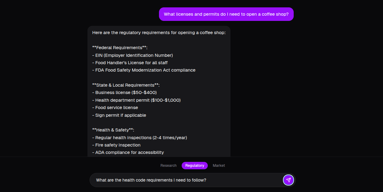 AI Business Validator Demo Interface
